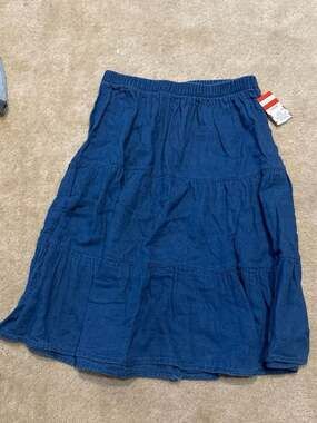 Cat & Jack Girls' Denim Tiered Midi Skirt
C6